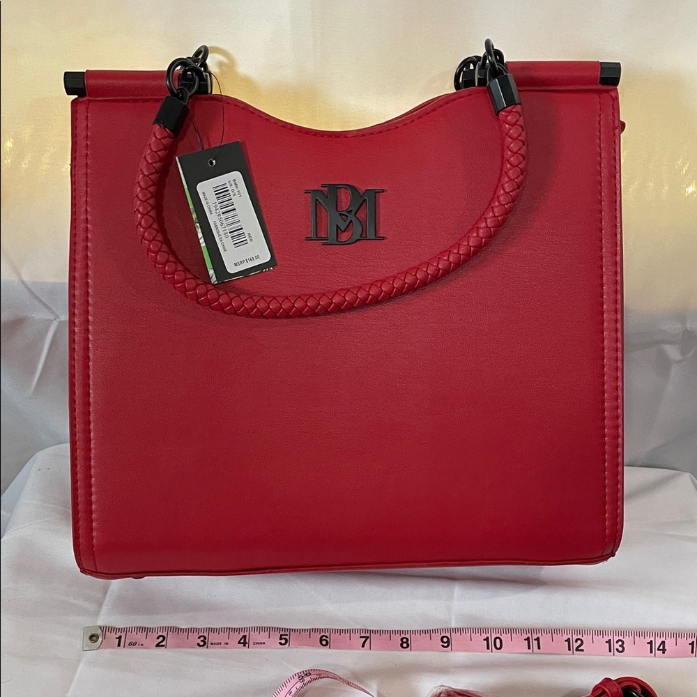 Badgley Mischka Red Tote Bag
